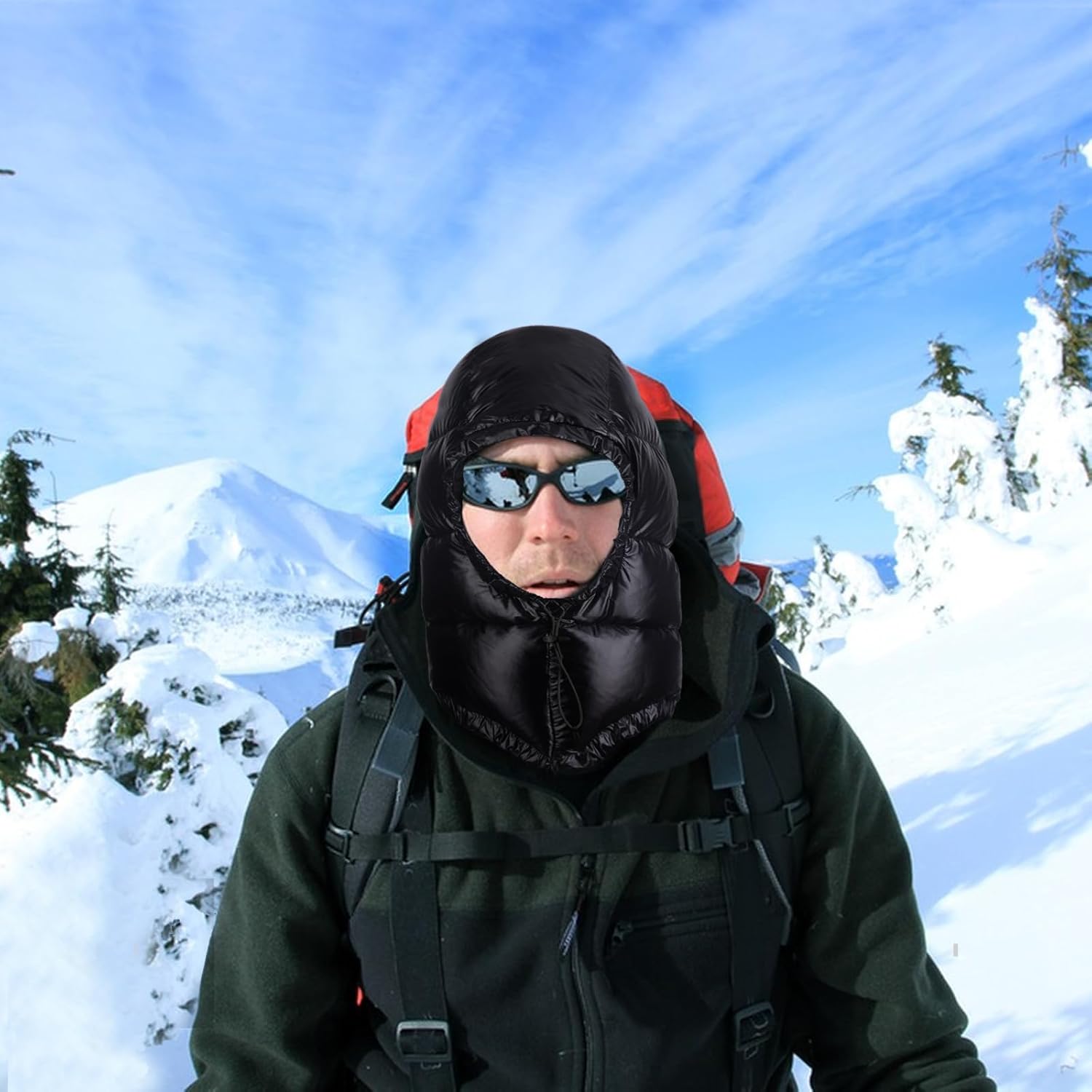 Winter Warm Down Hood Ultralight Windproof Down Cap Outdoor Camping Waterproof Hood Hat for Hiking Skiing Cycling - Image 6