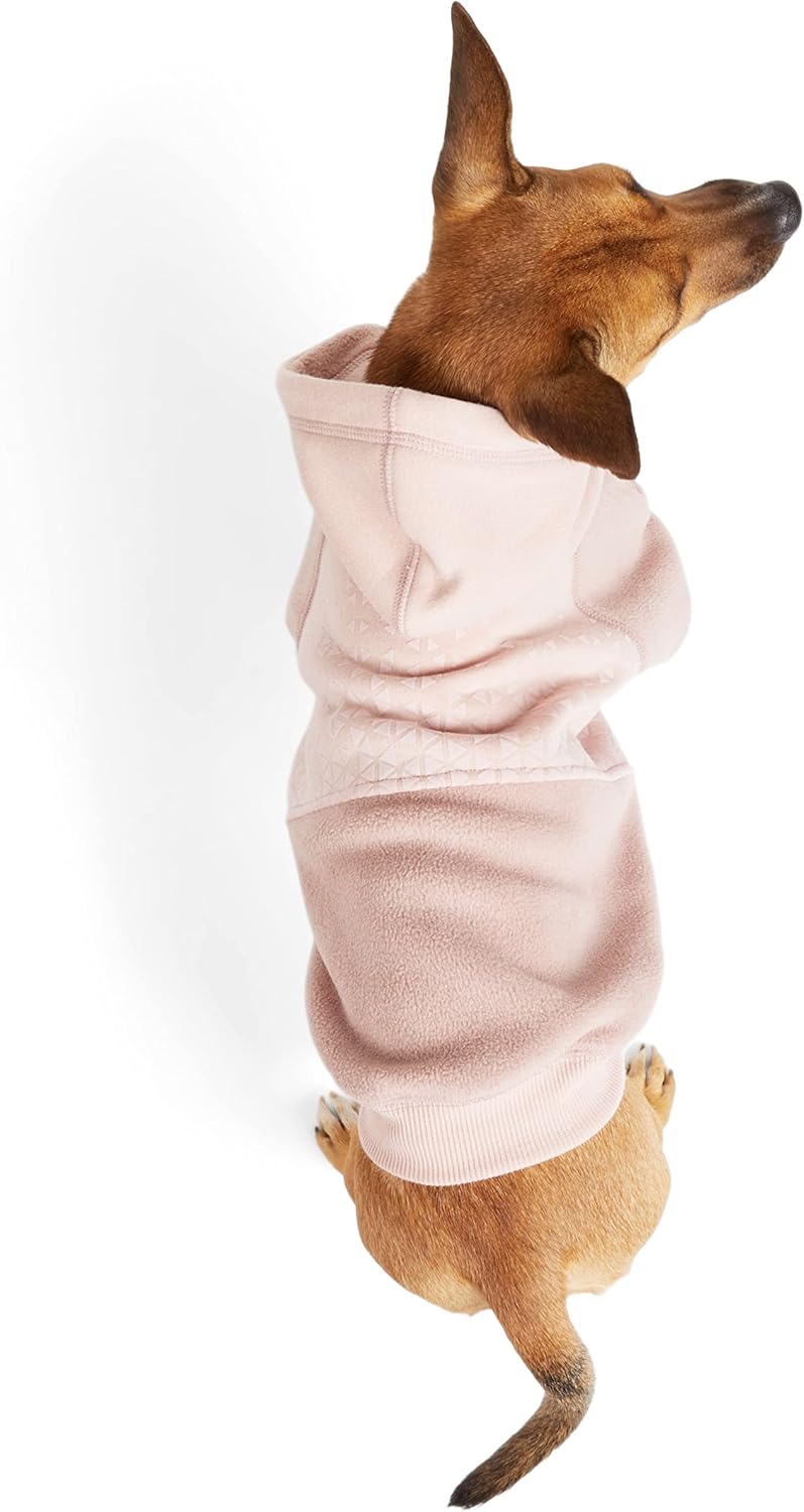 Reddy Pink Felt Print Dog Hoodie, Small Pet Supplies