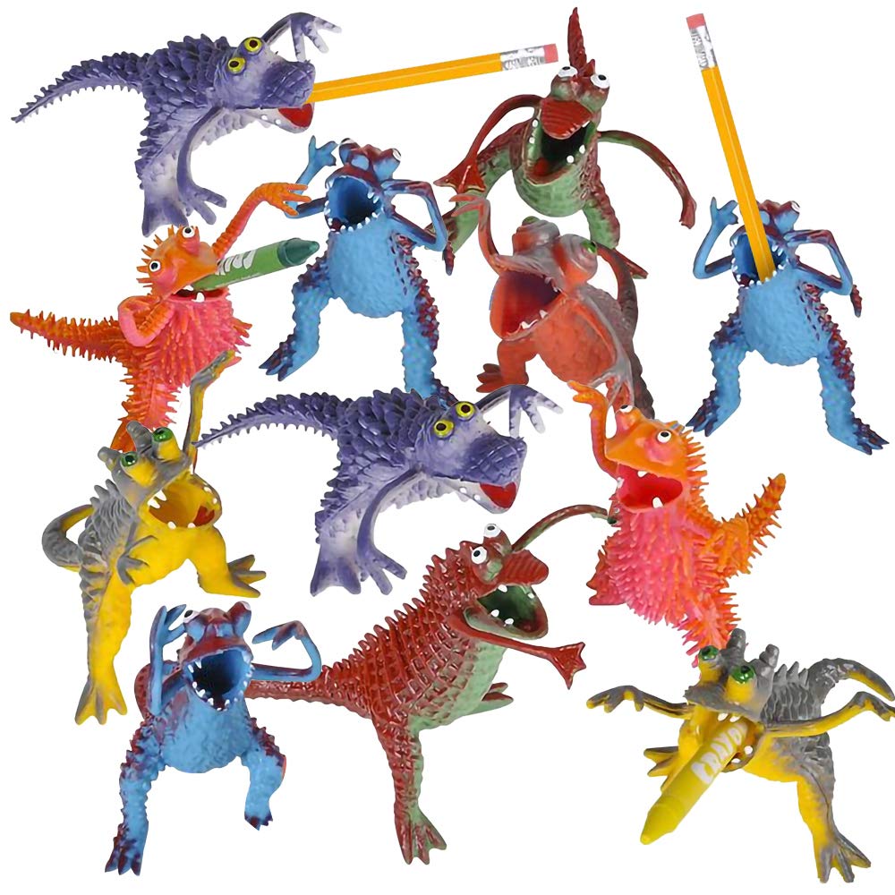 ArtCreativity Ugglie Wugglie Pencil Holders, Set of 12, Monster Pen Holders for Desk with 5 Funny Designs, Fun Office Gifts, Cool Desk Decorations and