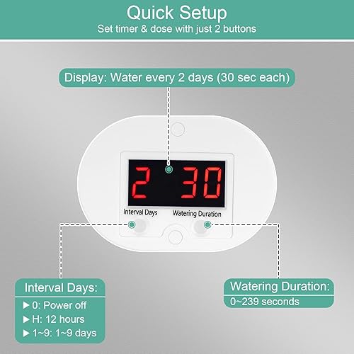 Miniatura 3 de Sistema de riego automático para 8 plantas en maceta, dispositivos de riego de plantas de vacaciones con kits de riego por goteo, agua automática