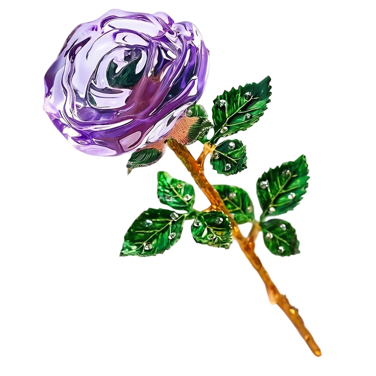 X-Institute Glass Flower Rose As Anniversary and Party Ornament, Multiple Color Options Graduation Artifact Rose