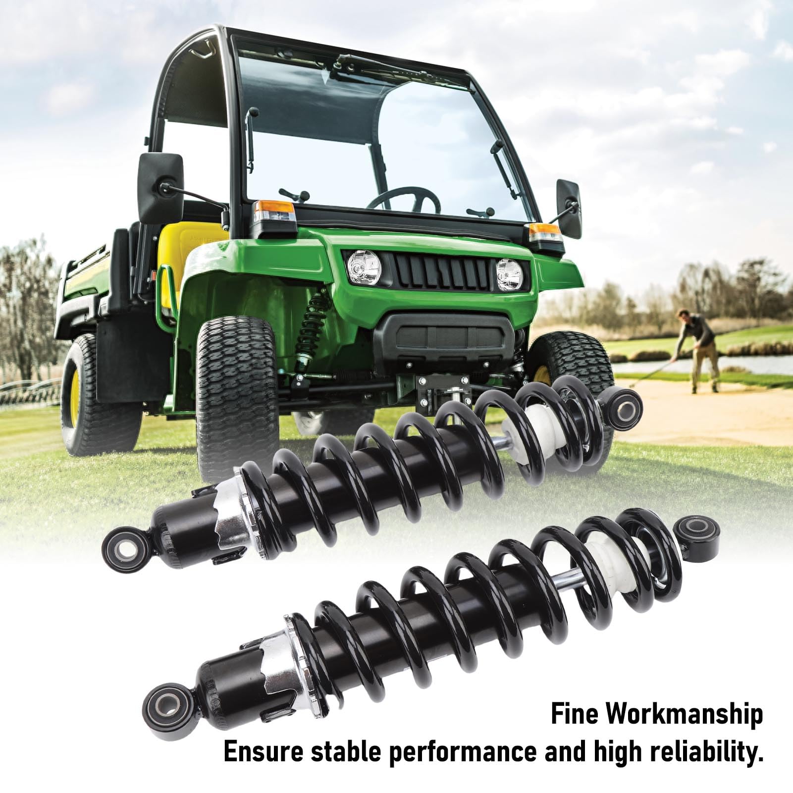 Zestaw do zawieszenia przedniego amortyzatora, wytrzymały zamiennik do Gator TE TH TS TX Turf Utility Vehicles 4X2 6X4 Gas Electric M Gator Worksite Virginia Welland 1 para metalu