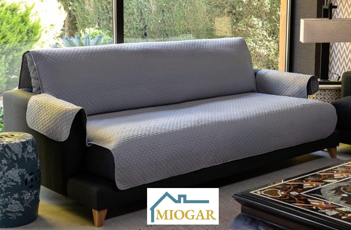 Funda Sofá Chaise Long - Válida Tanto para Cheslong Derecho como Izquierdo. Cubre Sofá Chaise Longue Reversible Protector Lavable contra Manchas y Arañazos, Mascotas y Niños. Hecho en España