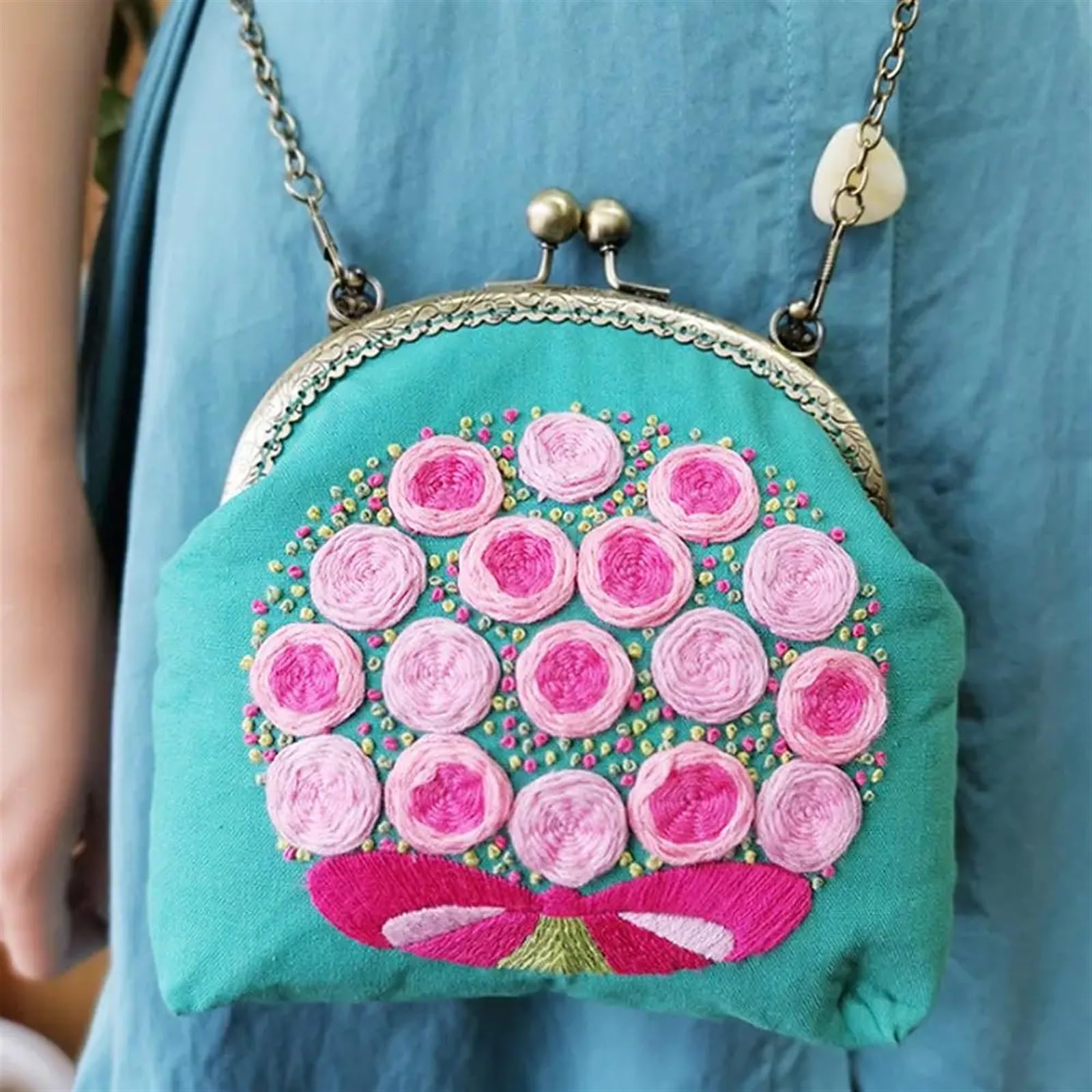 Stickset für DIY-Blumen- und Pflanzenmuster, komplettes Handarbeitsset für Bastelliebhaber, Anfängerfreundliches Zubehör für kreative Projekte