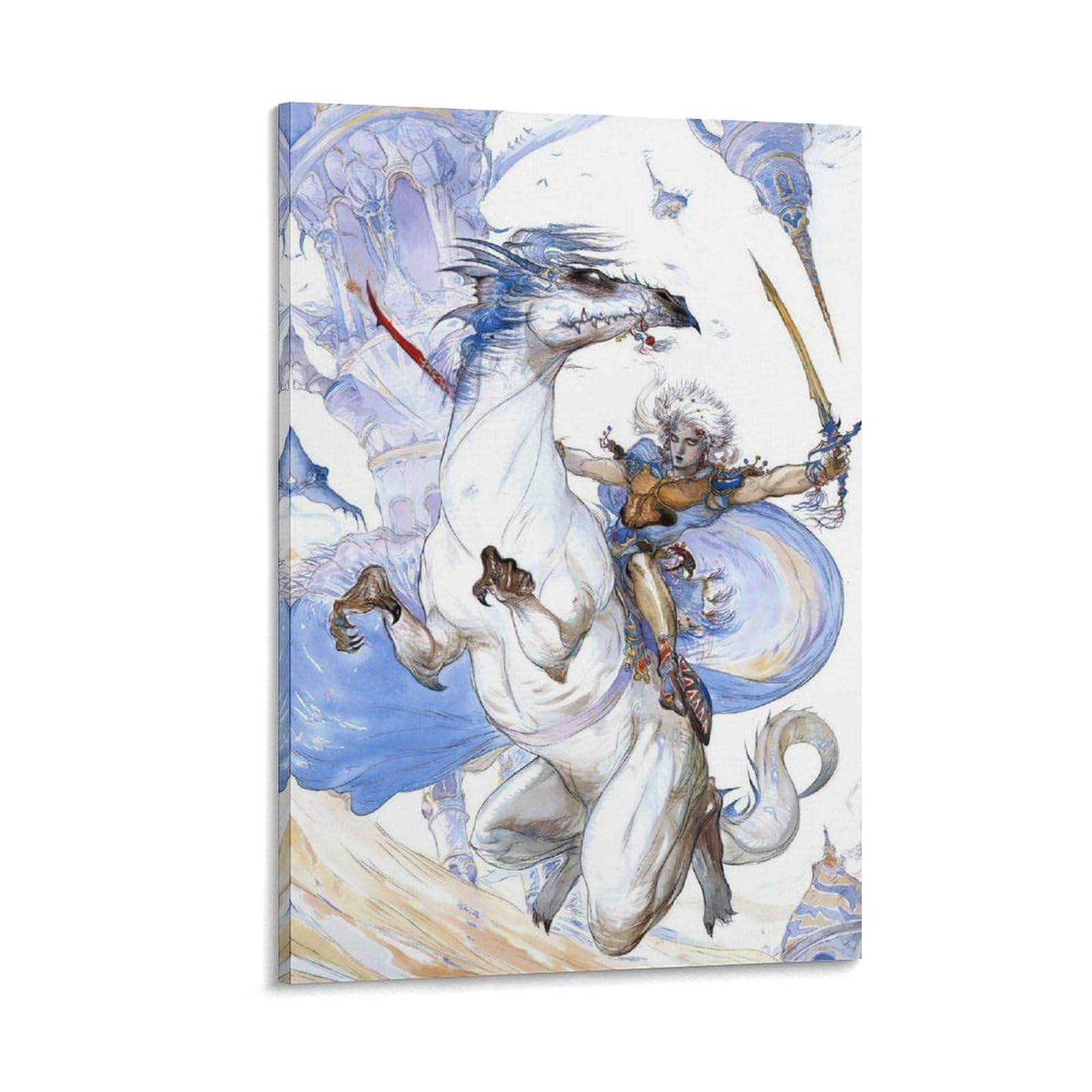 天野喜孝『街』　キャンバスアート　A4サイズ Amazon.co.jp: Yoshitaka Amano 壁の絵 天野喜孝ポスター 壁飾り
