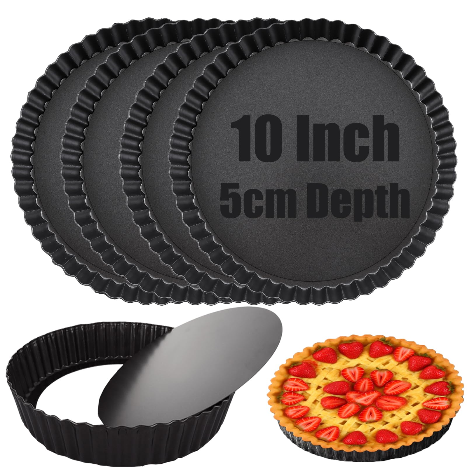 Moule à tarte cannelé DAJAVE pour éviter les pâtes brisées cassées