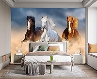 Vista 38 de Papel tapiz de pared para guardería infantil de bosques de acuarela coloridos, 137 x 100 pulgadas
