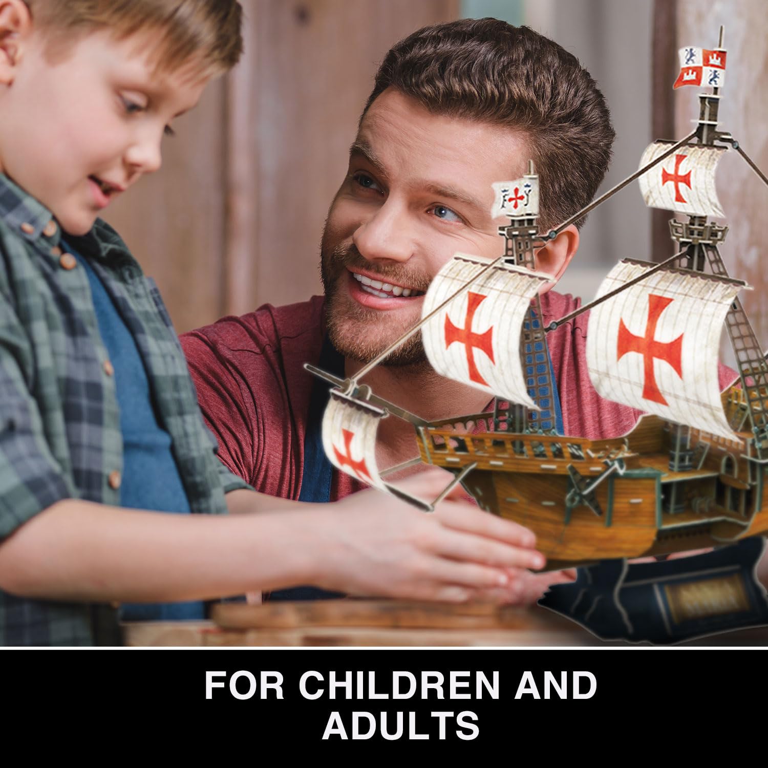 Puzzle 3D - Maquette Bateau Santa Maria | Maquette Bateau A Construire | Puzzle 3D Enfant Et Adulte | Puzzles 3D Adulte Et Enfant | 130 Pièces | Cadeau Garcon 8 Ans