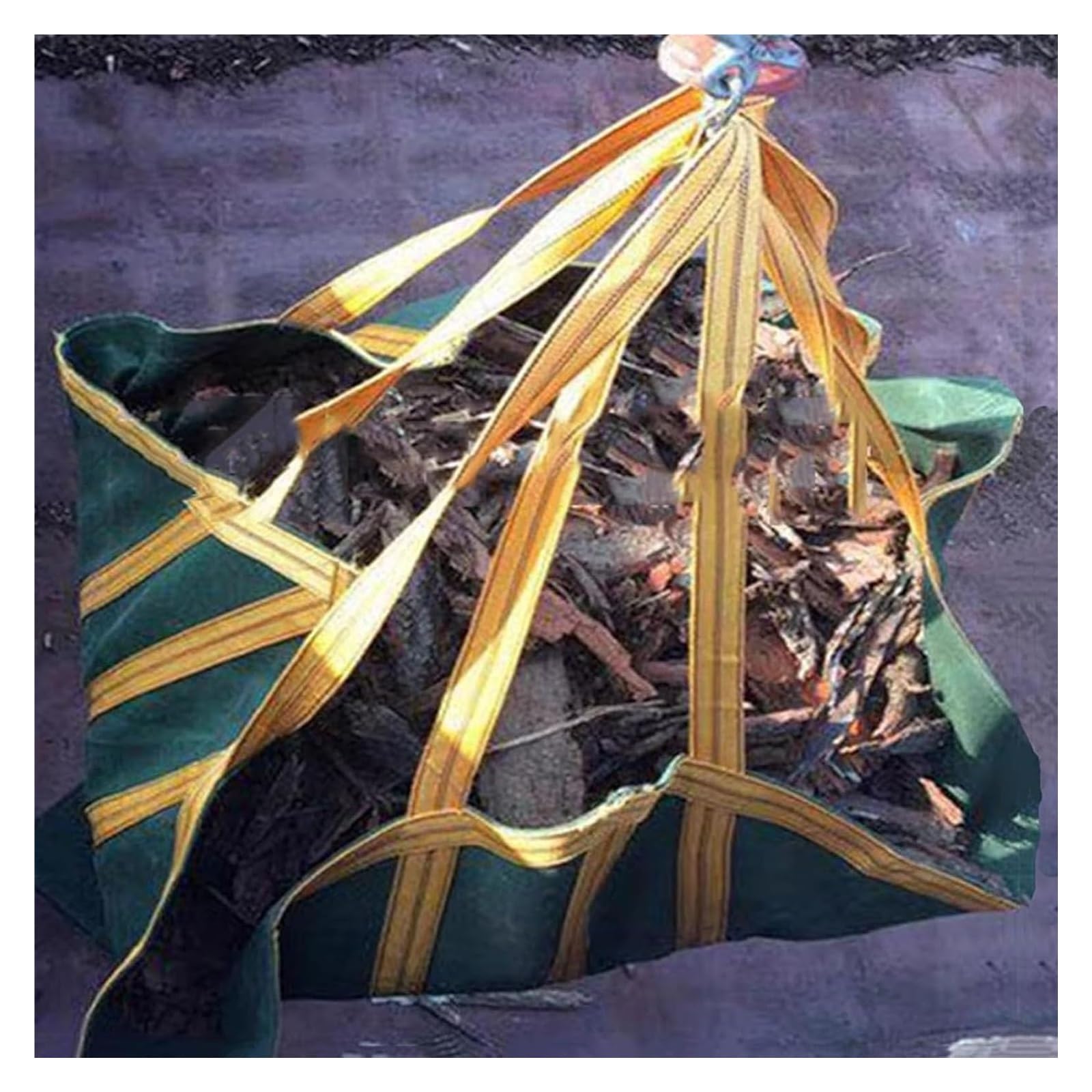 Siatka do podnoszenia ładunków, Siatka ładunkowa na palety dźwigowe, udźwig 1, 5-2 tony(120X120CM)