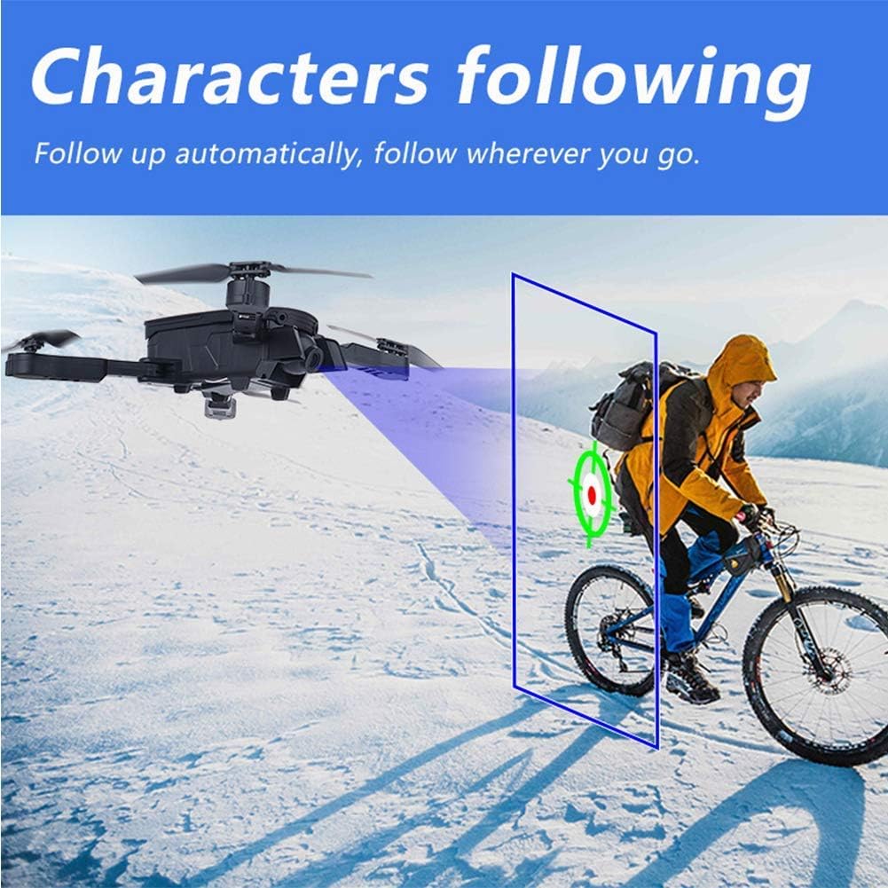 Dronewith 4K HD Camera Live Video 120deg Wide-Angle WiFi RC Nano Quadcopter w/Altitude Hold Headless Mode 3D Flips One Key Return and Speed Adjustment Black 1080P (Black 1080p)