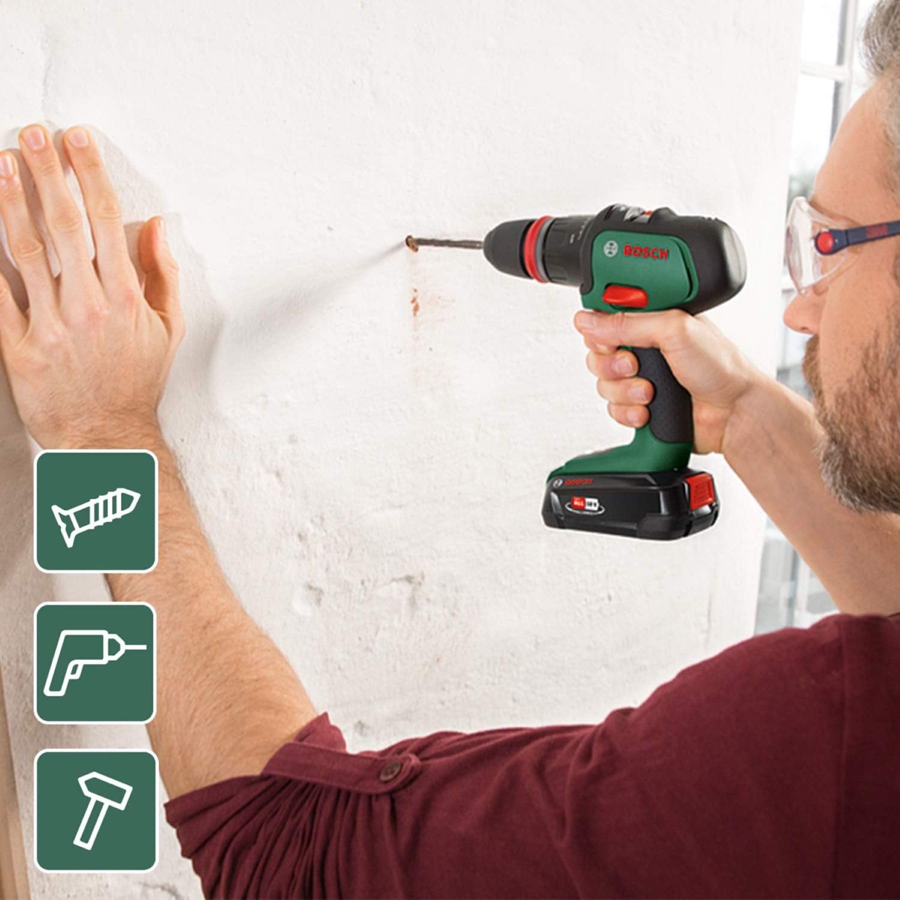 Bosch Taladro combinado AdvancedImpact 18 (sin batería, sistema de 18 V, en caja)