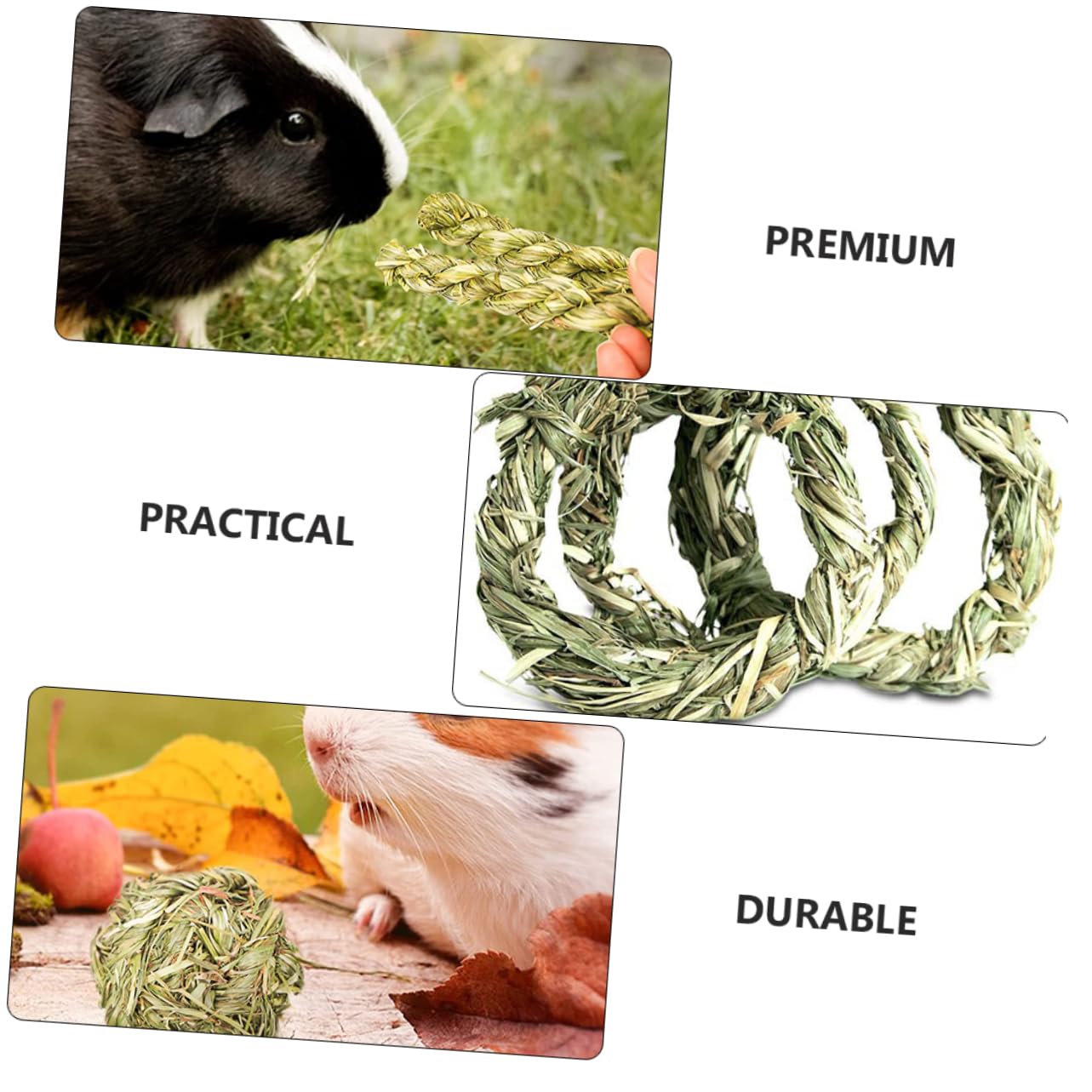 BESPORTBLE 27pièces Jouets à Mâcher pour Rongeurs Snack Herbe pour Chinchilla Hamster Et Jouets De Dentition Graminées pour Petits Animaux