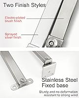 Vista 5 de Bisagras para ventana abatible, estancias, tapón, soporte, cerradura - base fija plana, estilo plateado rociado, modelo 04, 6 ranuras fijas, 2 pares