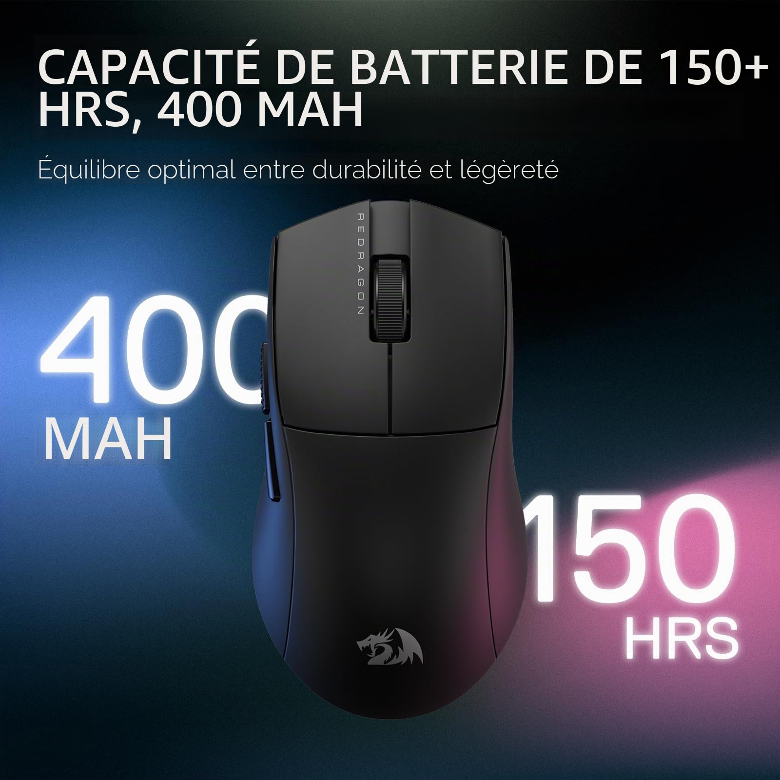 Redragon M916 Pro Souris sans Fil 3 Modes 49g 26000 DPI