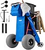 VEVOR Carro de Playa con Ruedas Grandes para Arena, Capacidad de Carga de 165 lbs, Carro de Playa Plegable de Servicio Pesado con Ruedas de Globos de 12", Bolsa Térmica Aislada, Soporte para Sombrilla, Sostiene 4 Sillas para Camping y Pesca 1