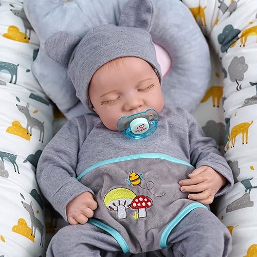 BABESIDE Muñecas de bebé Reborn realistas para niños, 17 pulgadas, sensación de bebé real, muñecas de bebé recién nacidas, de cuerpo completo,