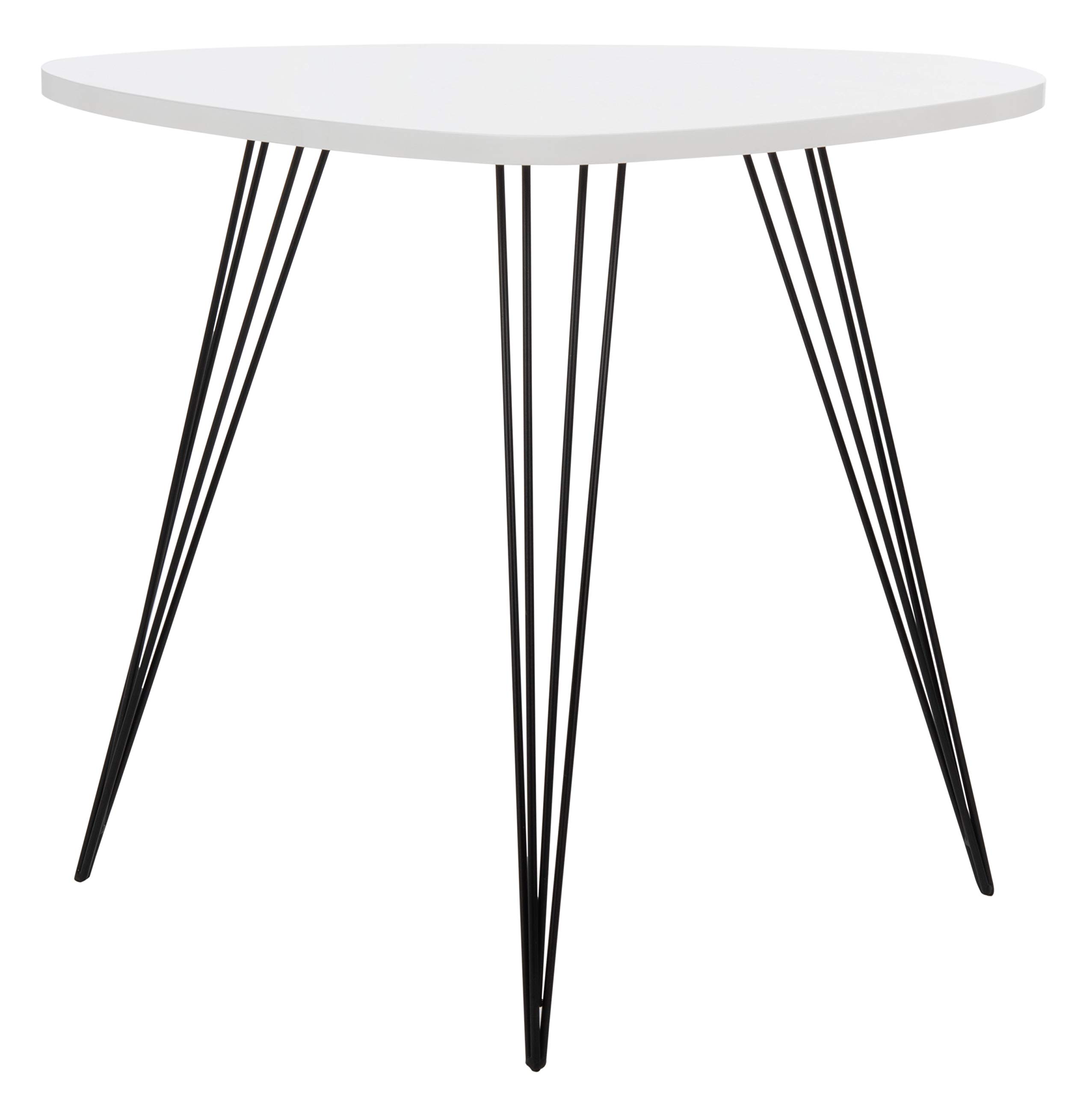 Home Collection Wynton Mid-Century Modern White and Black End Table