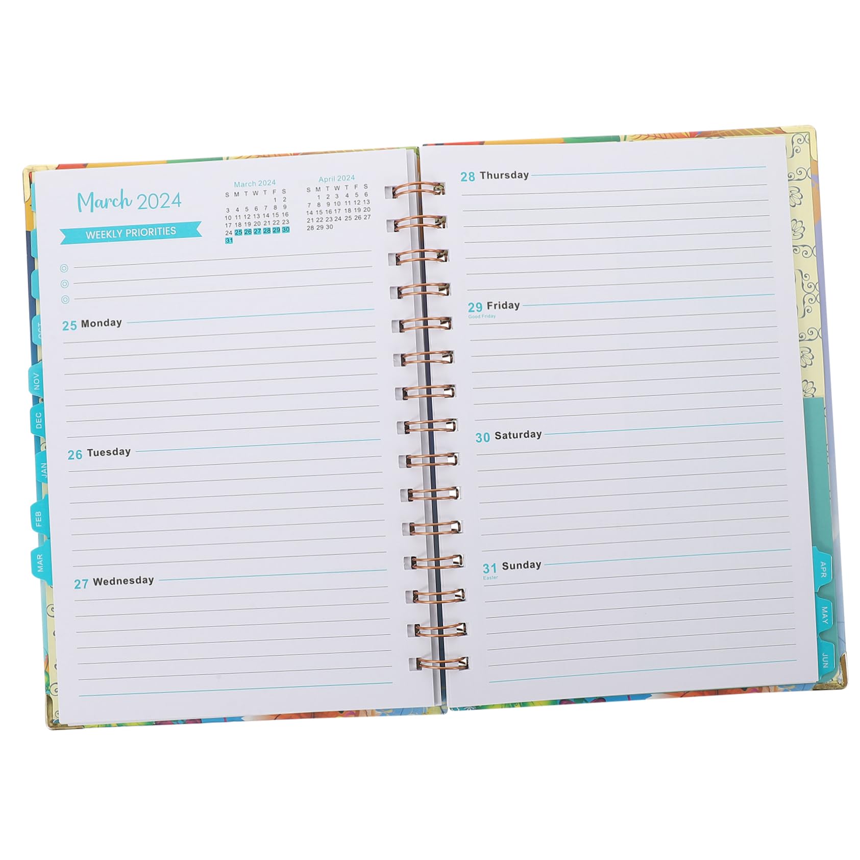 SHINEOFI 2piezas Planificador Académico Cuaderno De Inglés Agenda Diaria y Para y Profesionales Para Organización Personal y Gestión