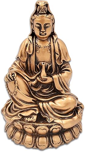 Fengshui Top Collection - Estatua de amuleto de resina Quan Yin de Asia Oriental para la paz y la felicidad 23 x 23 x 37in22 x 22 x 36 pulgadas