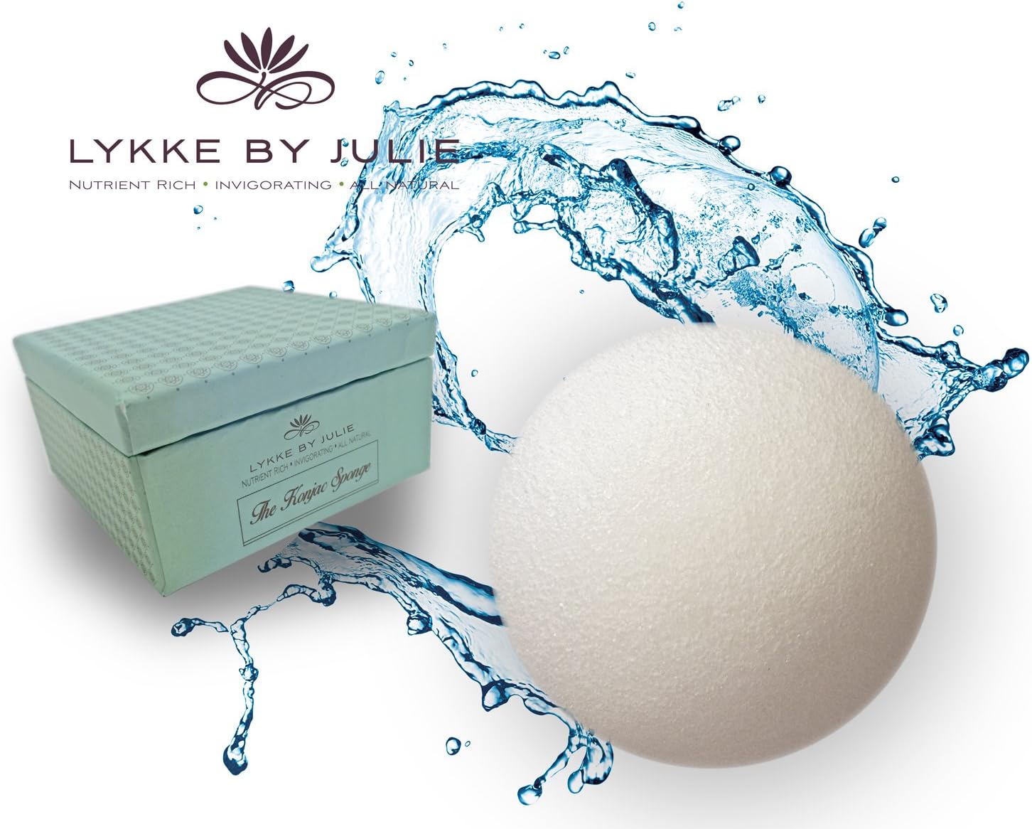 Lykke by Julie Konjac Facial Sponge –100 % Natural, Clear and Pure Facial Sponge– Ideal for Facial Washing and Face Cleansing- Perfect for All Skin Types Including Sensitive Skin – Best for Detoxifying, Hydrating and Maintaining the PH Balance of Your Skin- 100% SATISFACTION