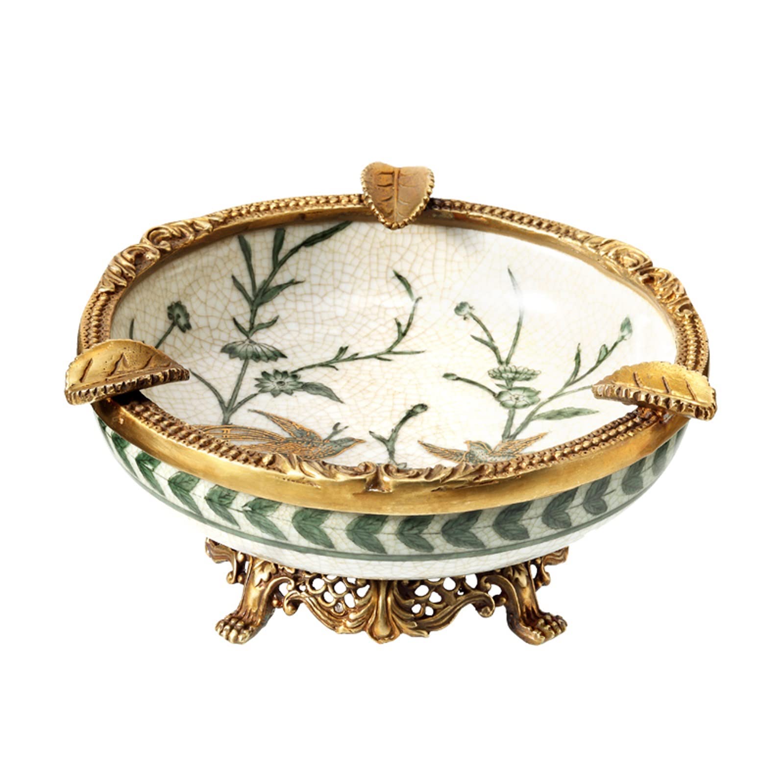 Sdgeryeeg One Color Ashtray， Luxury Classical Exquisite Ceramic Ash Holder For Smokers, Desktop Smoking Tray