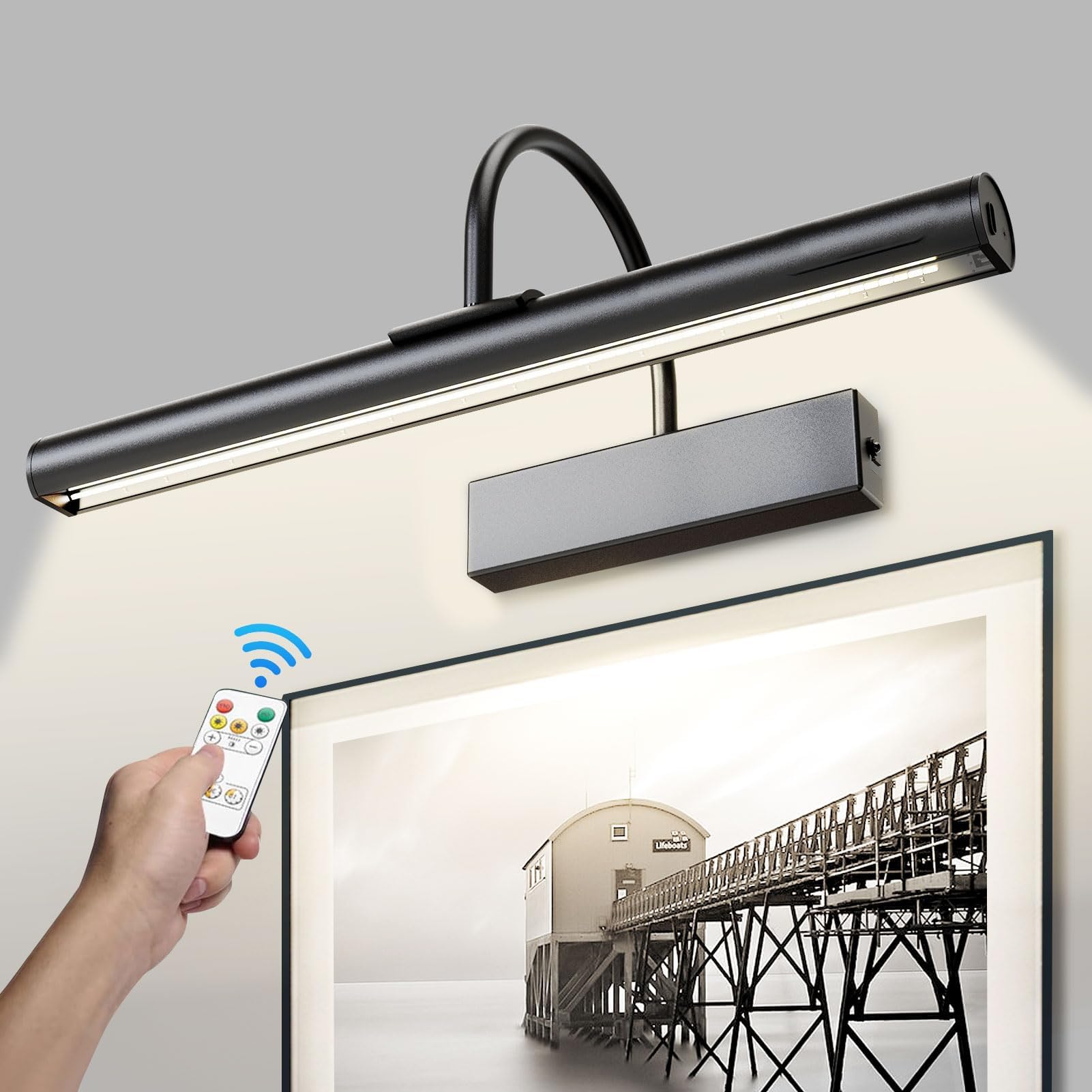 Lampa ścienna z przyłączem ładowania USB, lampka do czytania LED przy zagłówku, możliwość ściemniania i 3 temperatury barwowej, lampka nocna (B)