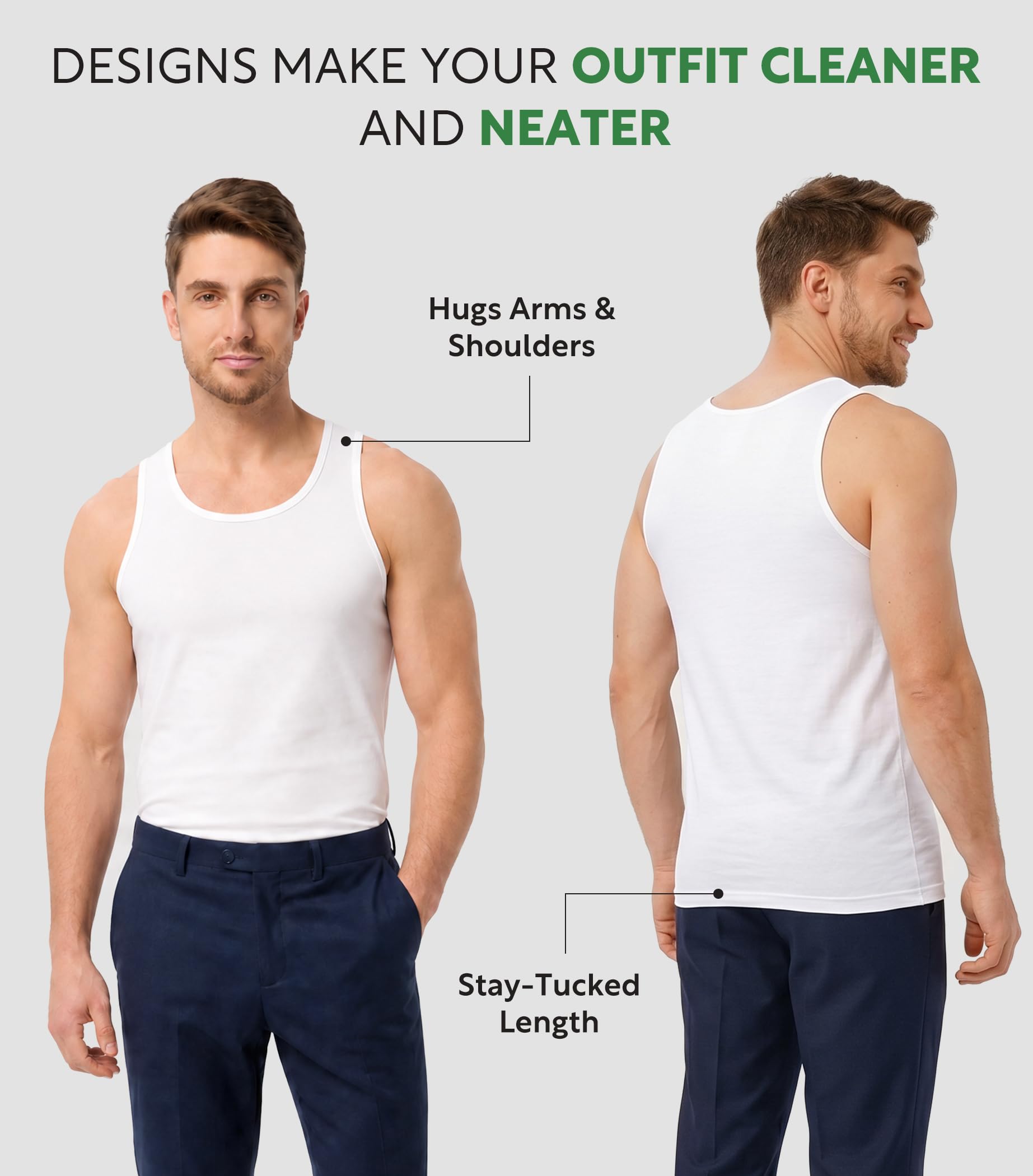 DAVID ARCHY Modern/Fitted Moderno/Entallado Hombre (Pack de 3)