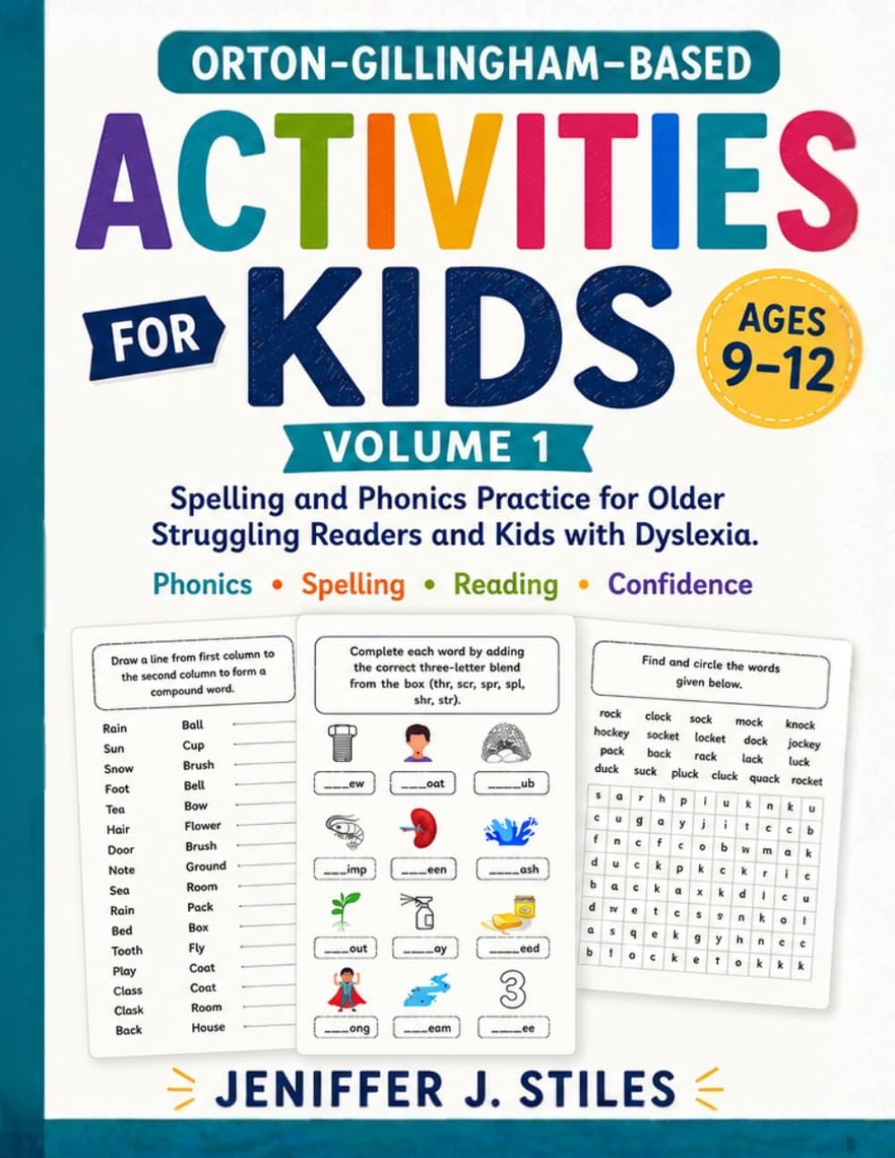 Orton Gillingham Based Activities for Kids 9-12. Spelling and Phonics Practice for Older Struggling Readers and Kids with Dyslexia