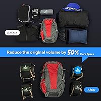 Vista 9 de Hikenture Saco de compresión para saco de dormir, saco de dormir de nailon antidesgarros, bolsa de compresión resistente al agua de 10L/14L/20L/30L