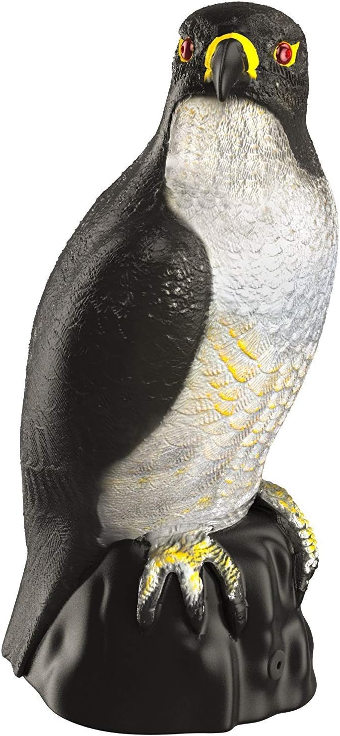 Eliminator Natural Enemy Scarecrow Eagle Solar Powered and Motion Activated Pest and Bird Control with Realistic Sounds and Red Eye Lights