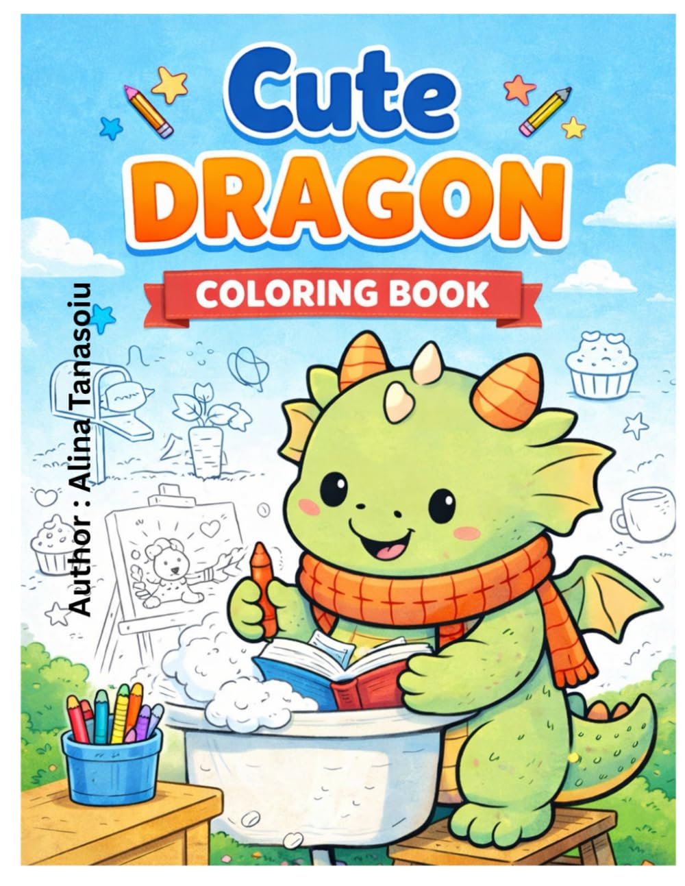 Cute Dragon Coloring Book – 24 Printable Cozy Coloring Pages