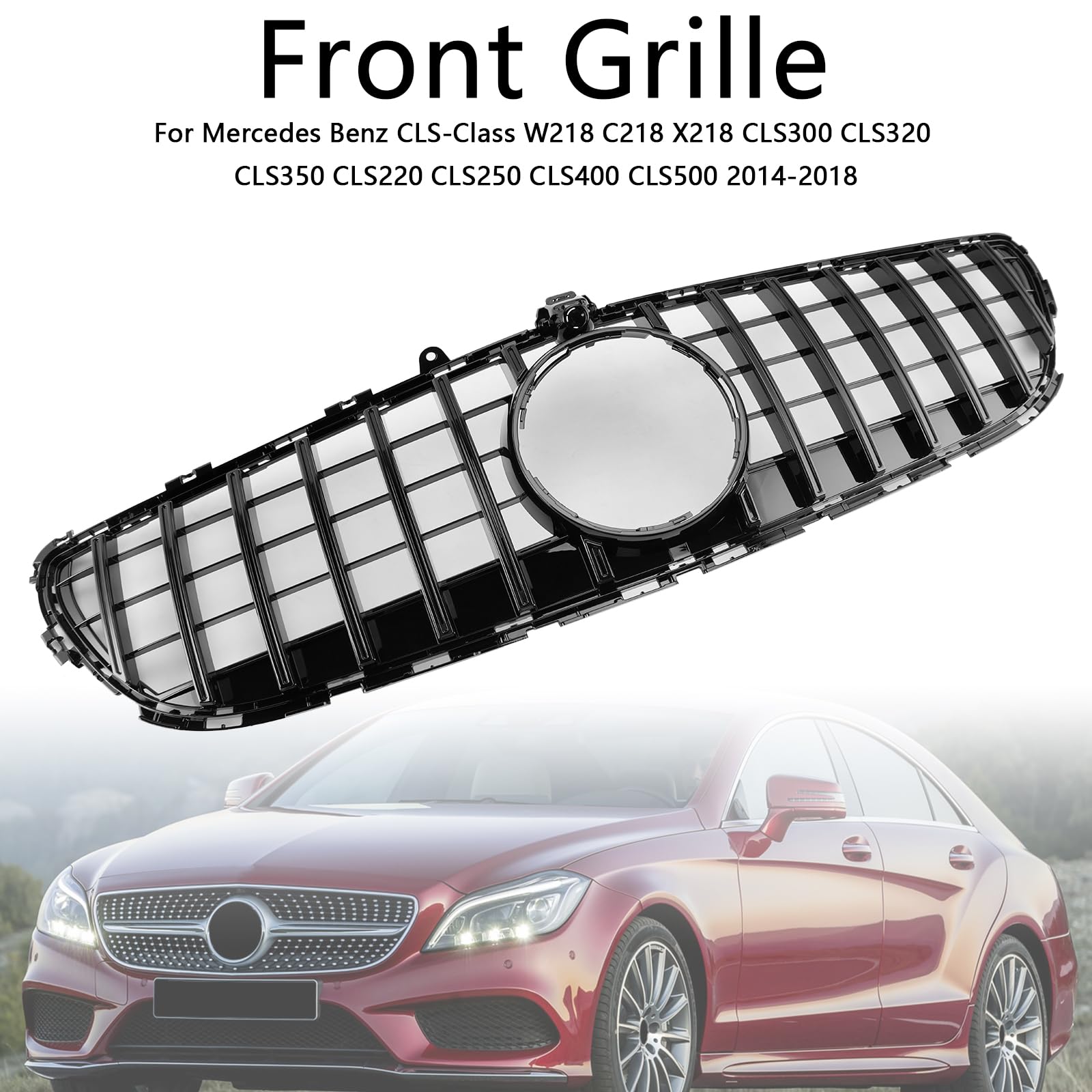 Artudatech Front Bumper Grille Fit for Mercedes Benz CLS Class W218 CLS350 2015-2018