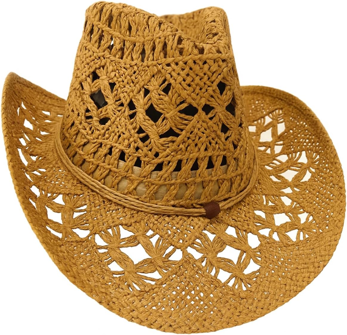 Chapéu Country Marrom Bege Escuro Sertanejo Rodeio Shows Peão Cowboy Unissex