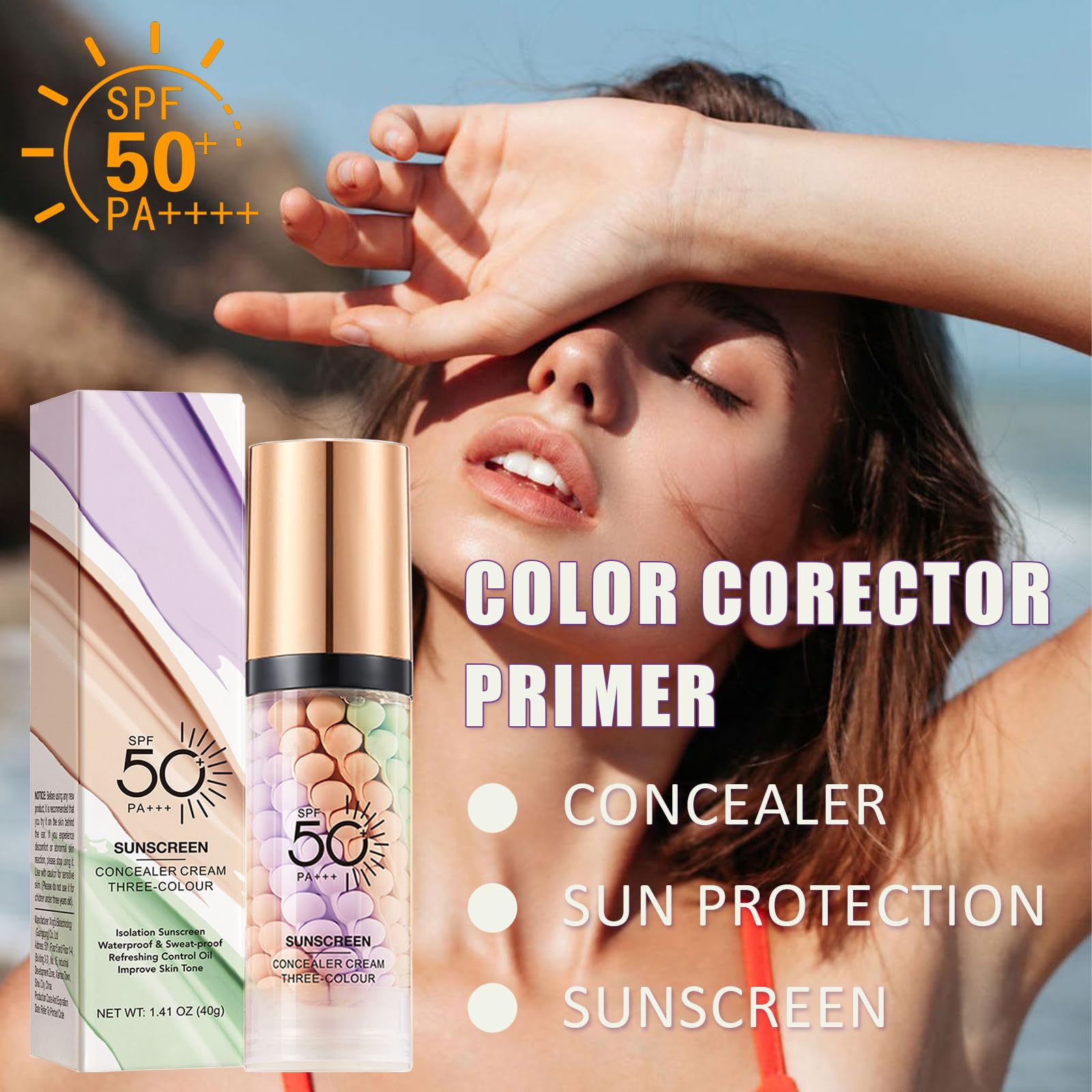 3-in-1 Primer: SPF 50+, Makeup Base -2 3-in-1 Primer: SPF 50+, Makeup Base -2