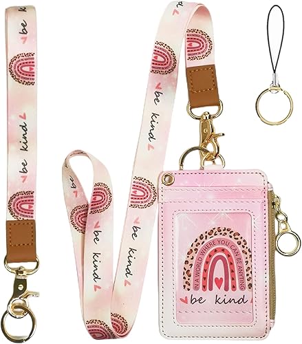 Miniatura 45 de Soporte para tarjetas de identificación negro con cordón, soporte vertical de piel sintética para tarjetas de identificación con 1 ventana de Negro