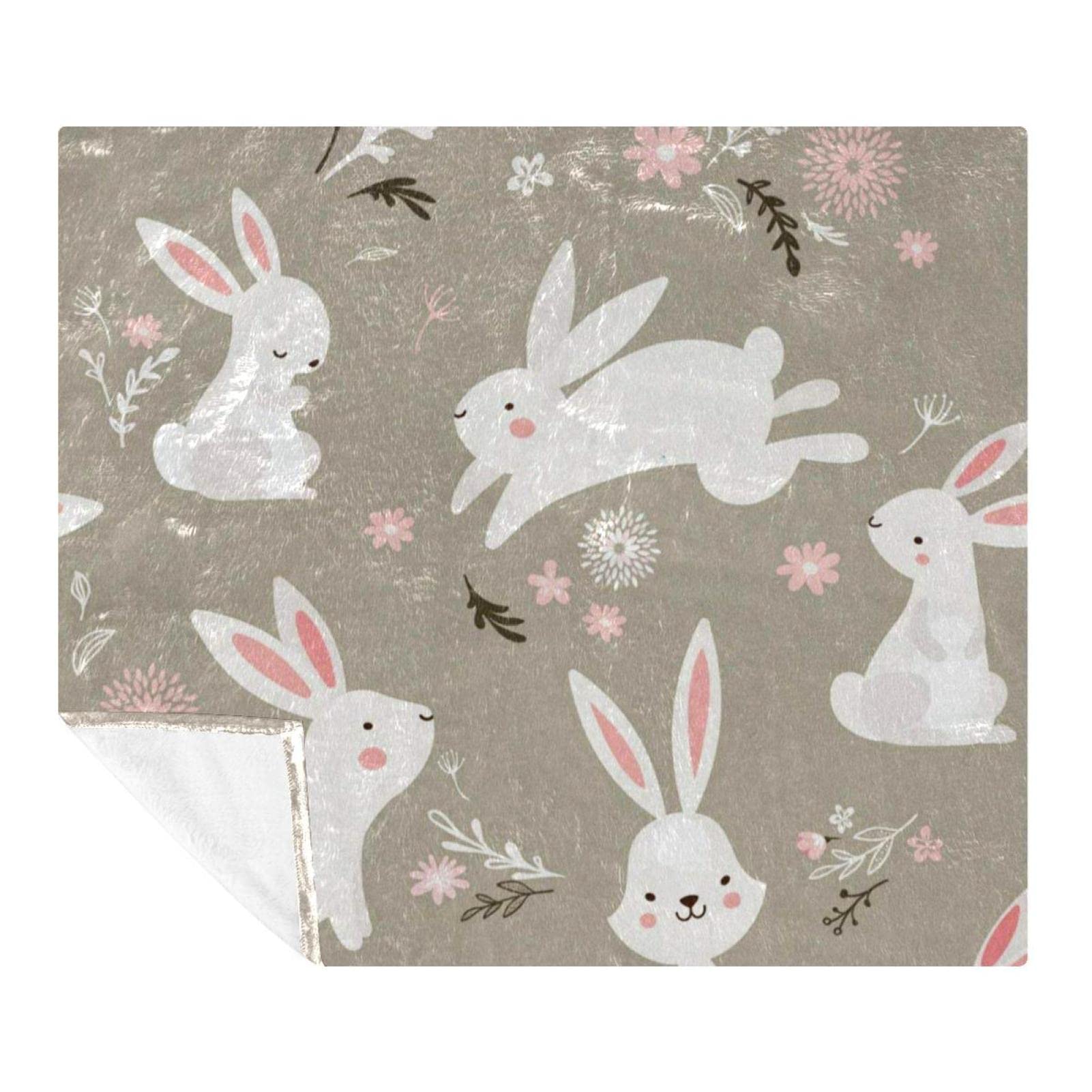 Couverture polaire literie anti-courants d'air jeté de canapé design lapin