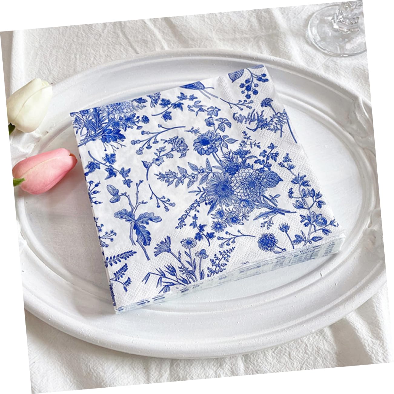 3 Series Servilletas De Floral Para Bodas Fiestas Decorativas Y Prácticas 100 Piezas*3