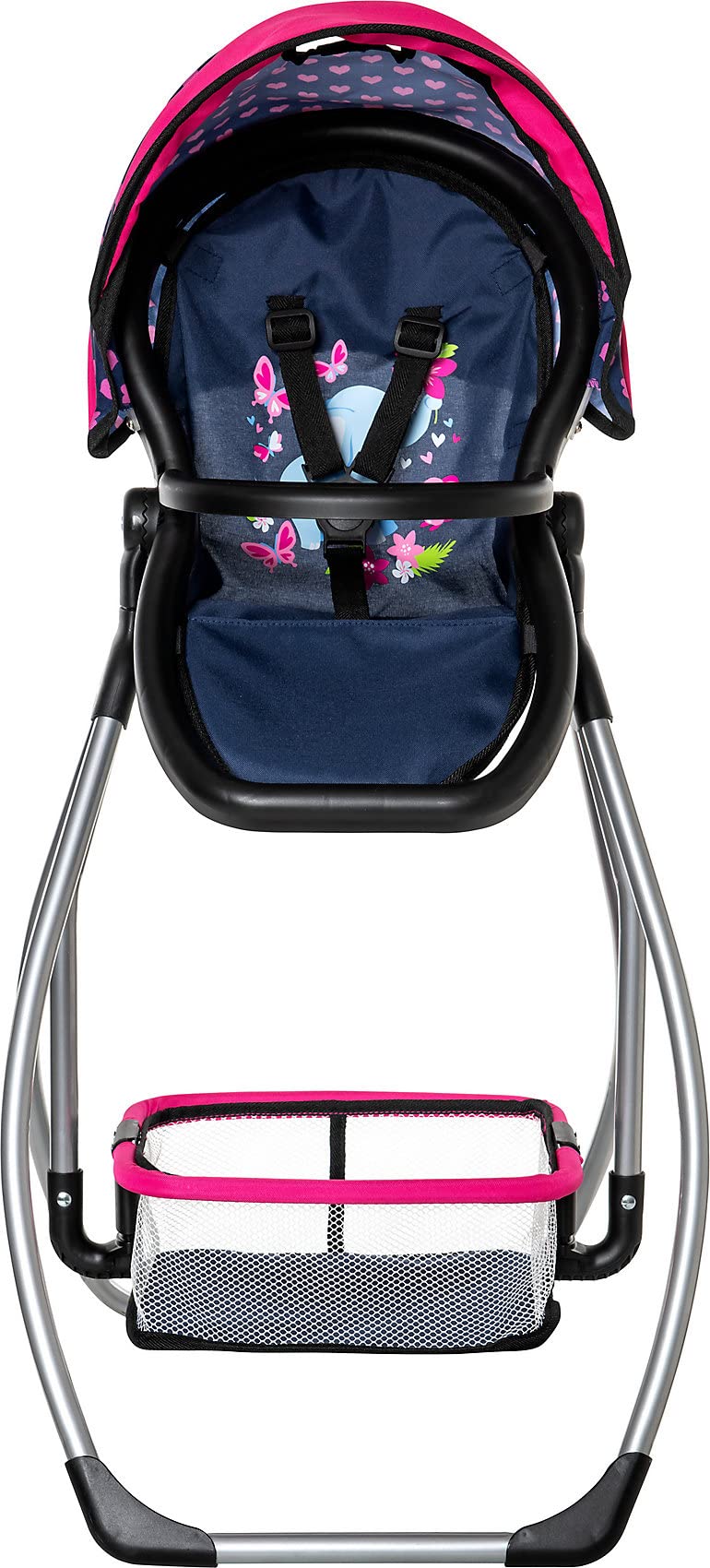 Bayer Design 63554AB Trona para muñecas con Bandeja de Comedor, Convertible en Cuna para muñecas, Accesorios para muñecas