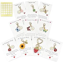 Pocket Hugs 10 Sets, Pocket Hug Card with Mini Tokens, DIY Sentimental Gift for Encouragement Anxiety Relief, Inspirational Keepsake for Friends Family Loved Ones