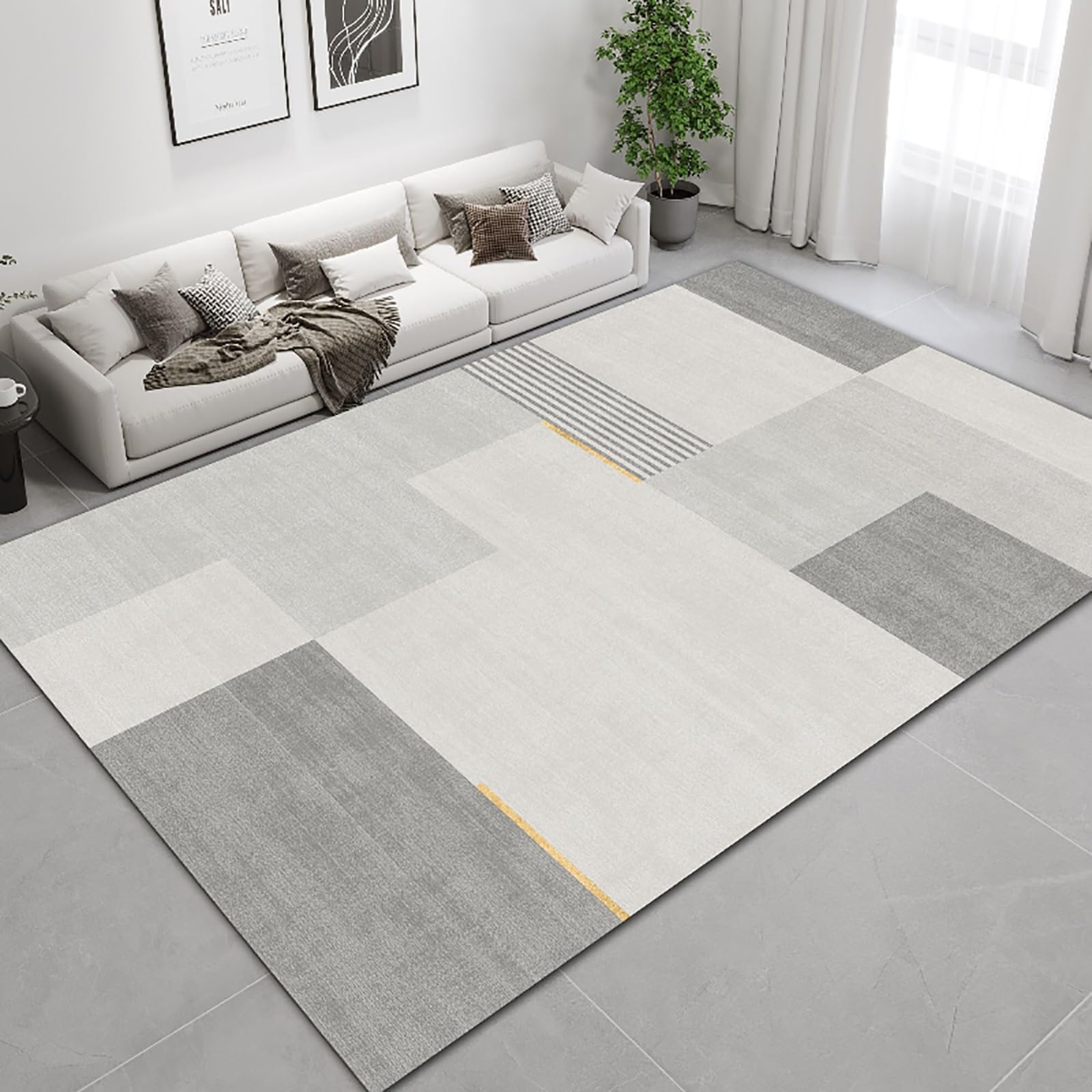 Tapis de chambre minimaliste idéal pour bureau et espace travail