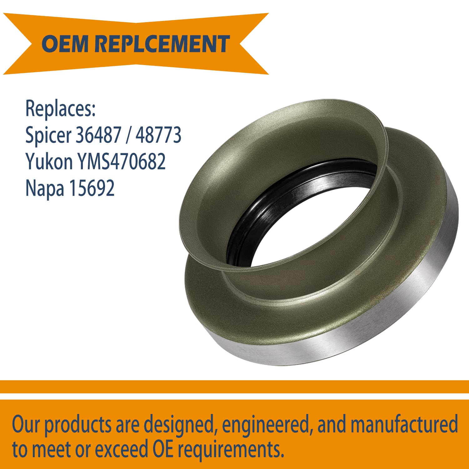 Amazon.com: 36487 Front Inner Axle Shaft Seal for Dana 50/60