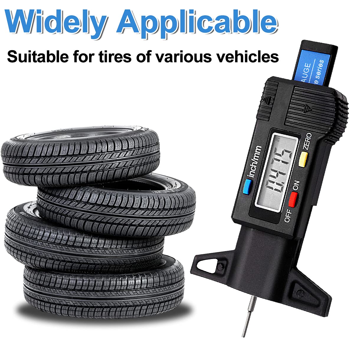 Digital Tire Tread Gauge - 0-1 Inch LCD -3