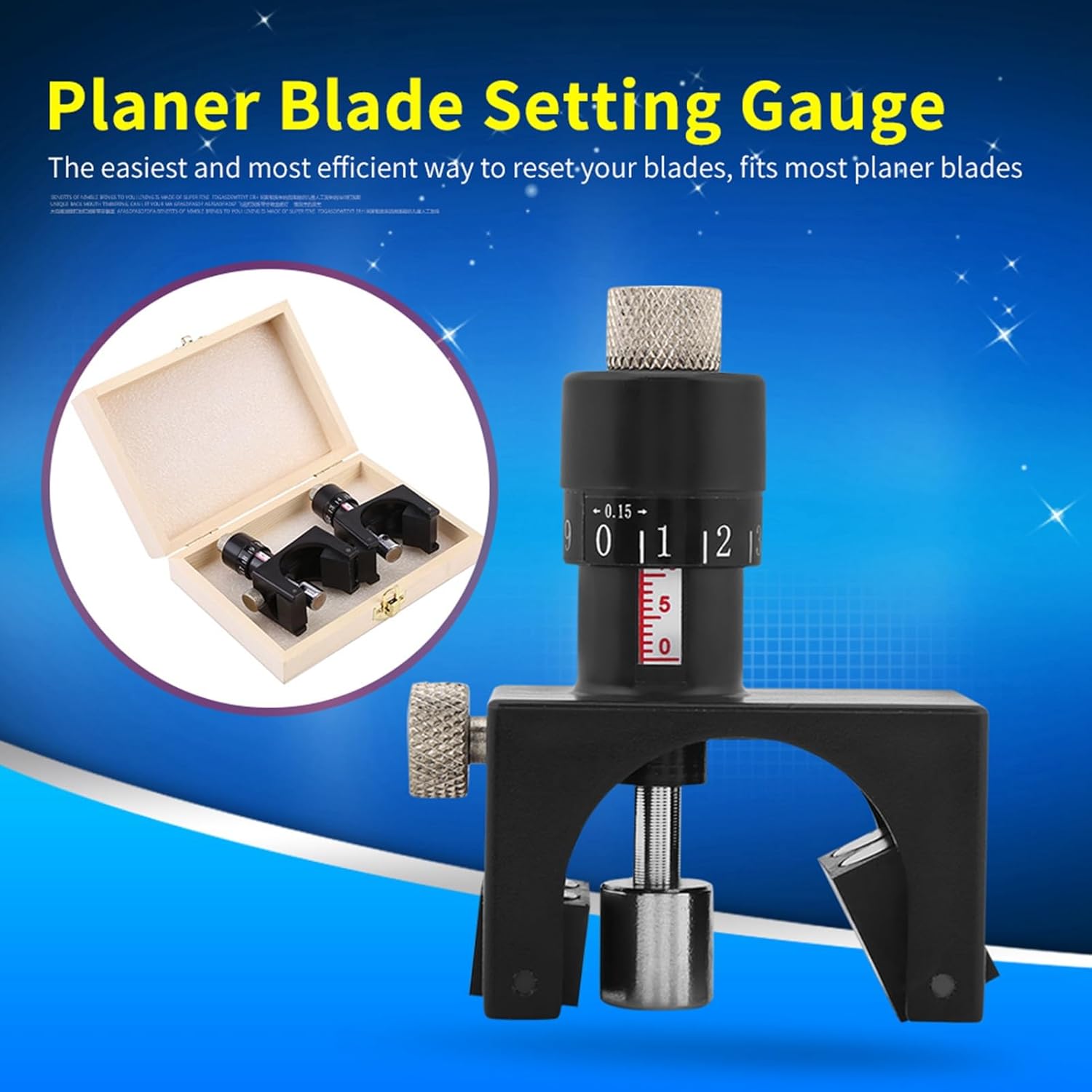 2 PCS Planers Woodworking Tool, Woodworking Jigs, Magnetic Setting Jig, with Wood Box, for Press Planing, Flat Planing