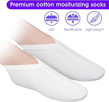 Qianyu 1 Pair Cotton Touch Screen Moisturizing Gloves and 2 Pairs Socks