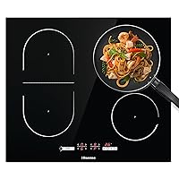 Hisense I6433C7- Piano Cottura a Induzione, 4 Zone di Cottura con Funzione Bridge