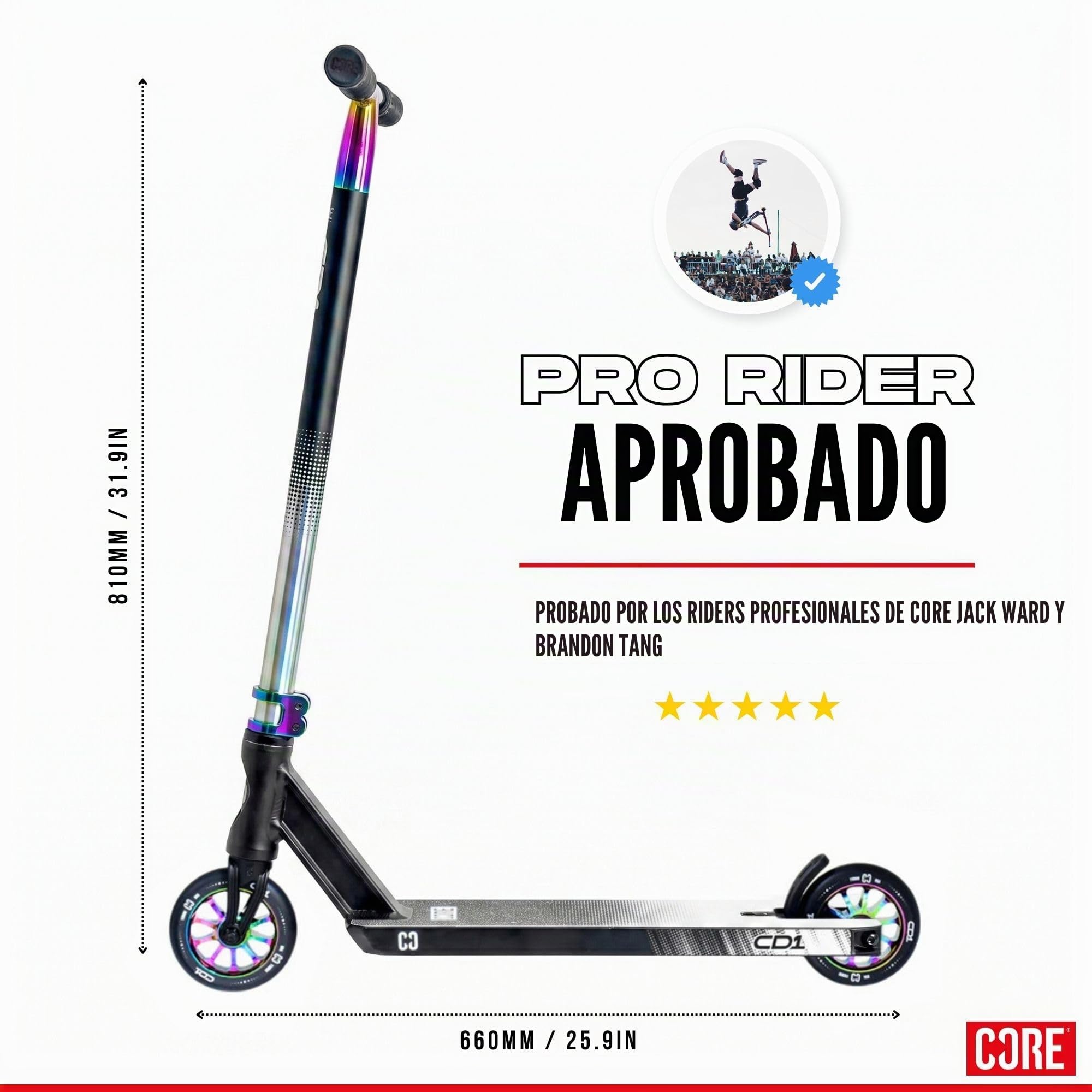 Core CD1 - Patinete Completo para Acrobacias