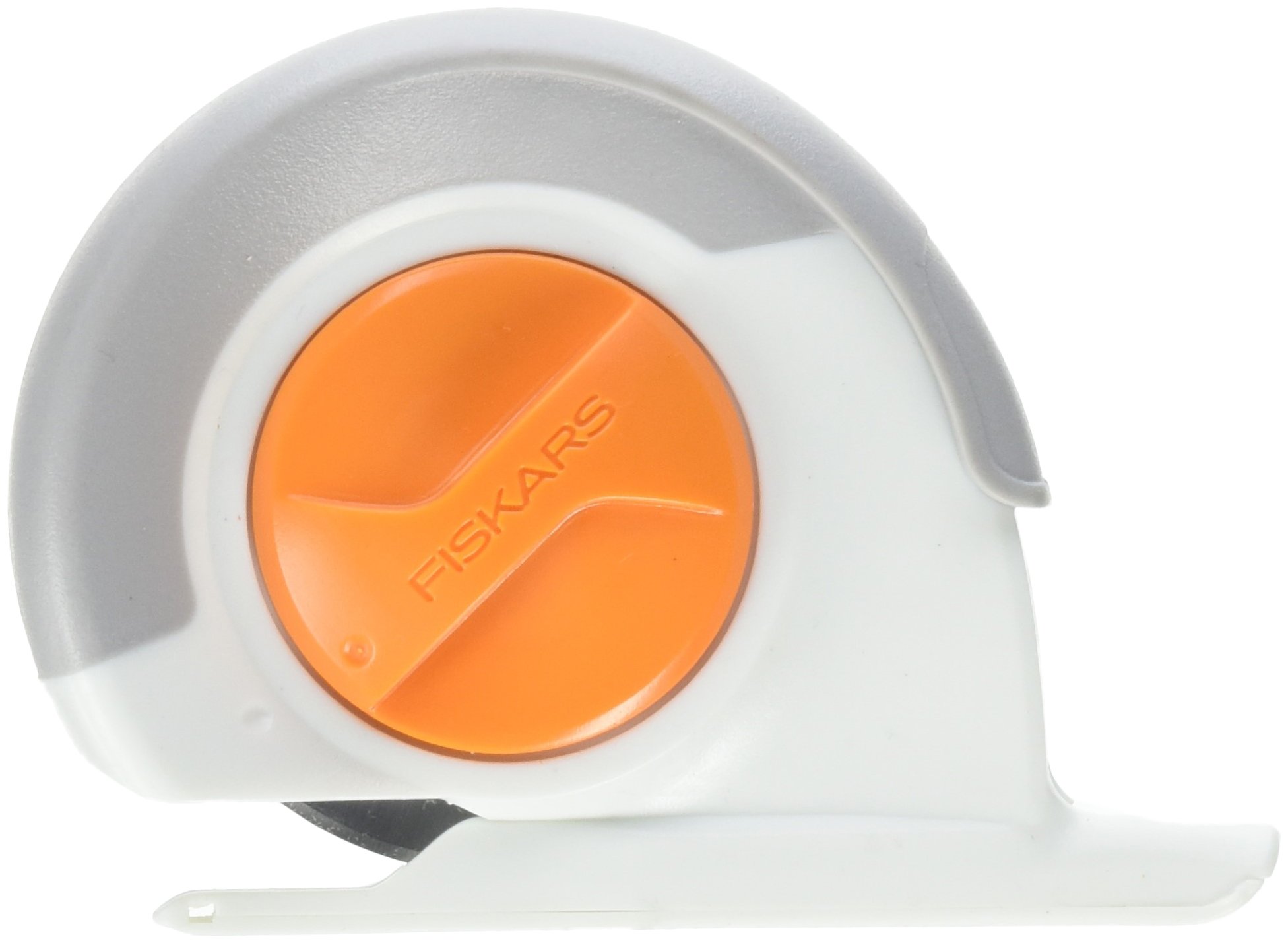Close-up of the Fiskars Chenille Cutter's orange blade advance button.
