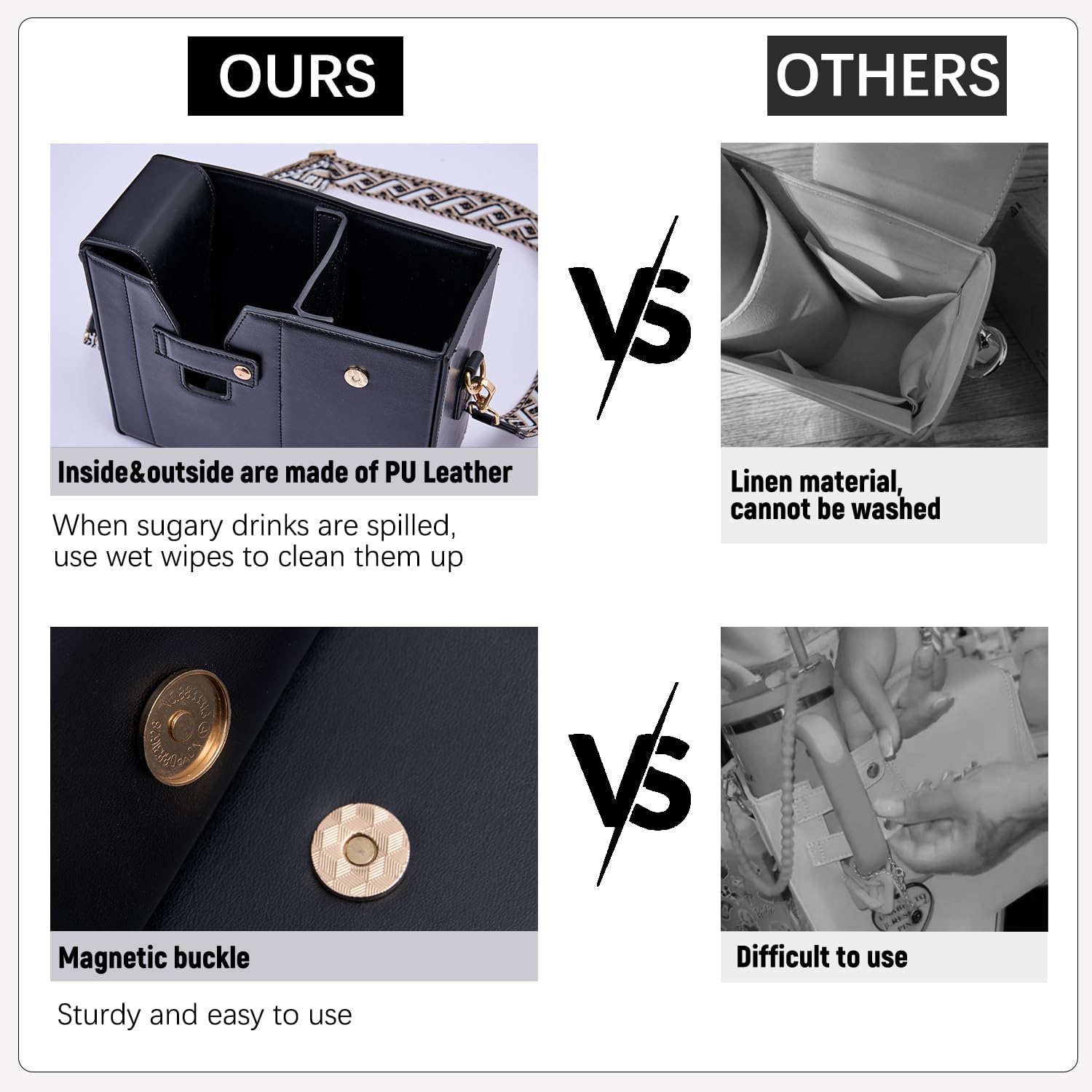 Stanley Cup Purse.Stanley Purse Cup Holder Bag.Water Bottle Holder. Bag with Water Bottle Pocket