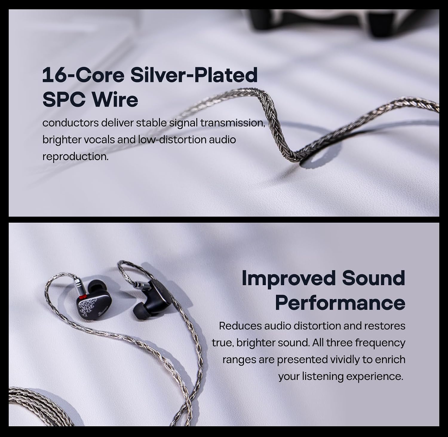 Linsoul Tripowin Zonie 16 Core Silver Plated IEM Cable, 2m Length image 5