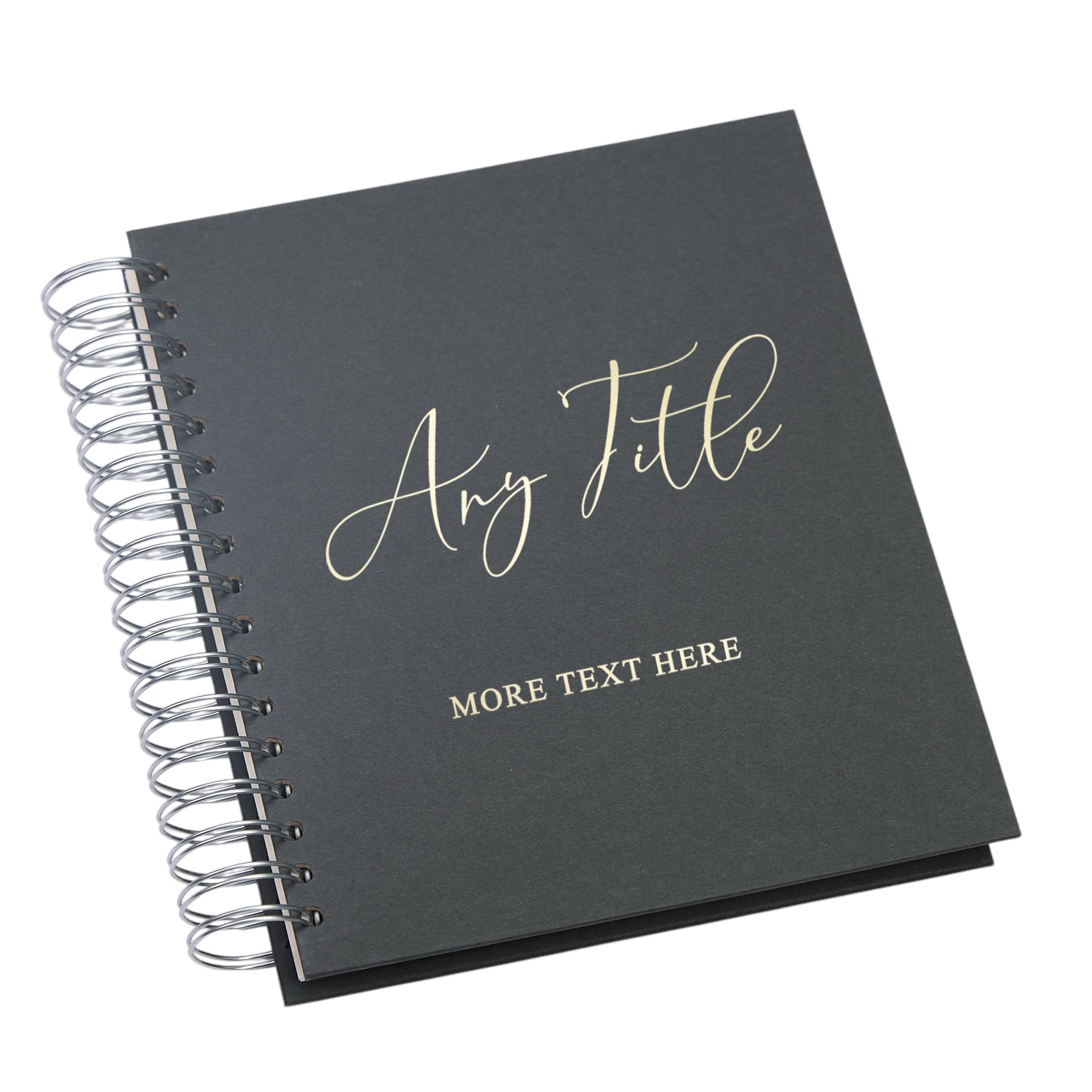 Personalised Large Self Adhesive Photo Album Any Title and Sentiment, Multiple Colors, Holds 6x4, 5x7 and 8x10 Photos (Black, 5 x 7 Inches)